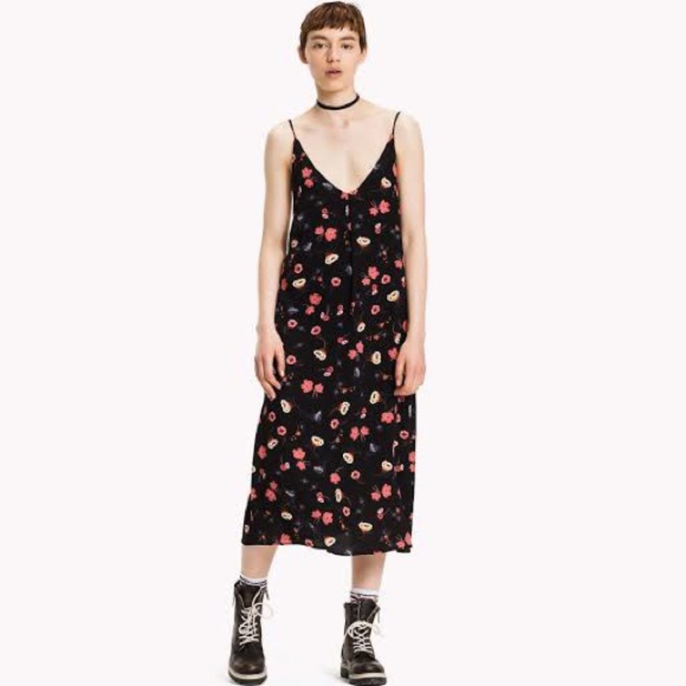 Tommy Hilfiger straight printed black dress